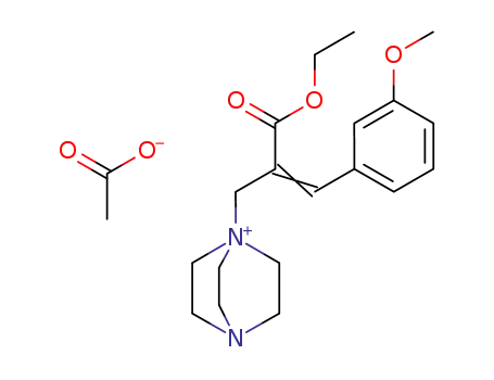 Acetate1-[(E)-2-ethoxycarbonyl-3-(3-methoxy-phenyl)-allyl]-4-aza-1-azonia-bicyclo[2.2.2]octane;