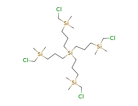 1-(chloromethyl-dimethyl-silanyl)-3-{tris-[3-(chloromethyl-dimethyl-silanyl)-propyl]-silanyl}-propane