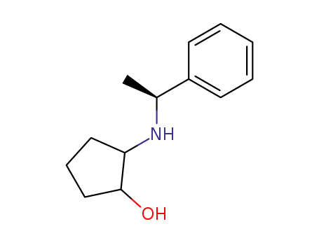 Molecular Structure of 537688-49-6 (Cyclopentanol, 2-[[(1S)-1-phenylethyl]amino]-)