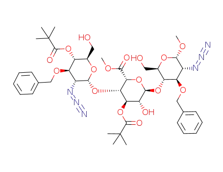 methyl (2-azido-3-O-benzyl-2-deoxy-α-D-glucopyranosyl)-(1->4)-(methyl 3-O-pivaloyl-α-L-idopyranosyluronate)-(1->4)-2-azido-3-O-benzyl-2-deoxy-α-D-glucopyranoside