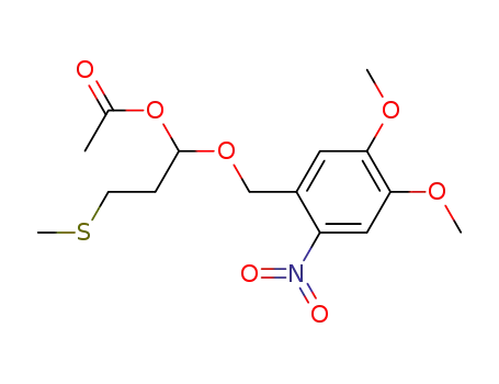acetic acid 1-(4,5-dimethoxy-2-nitrobenzyloxy)-3-methylsulfanylpropyl ester