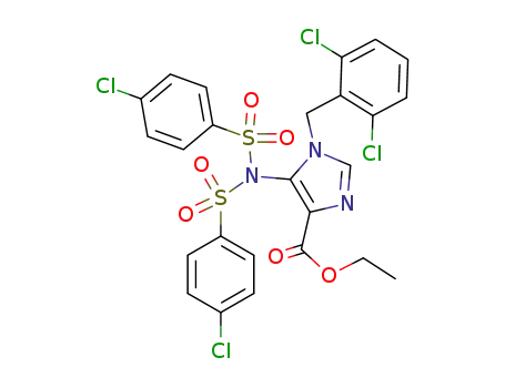 5-[bis-(4-chlorophenylsulfonyl)-amino]-1-(2,6-dichlorophenylmethyl)-1H-imidazole-4-carboxylic acid ethyl ester