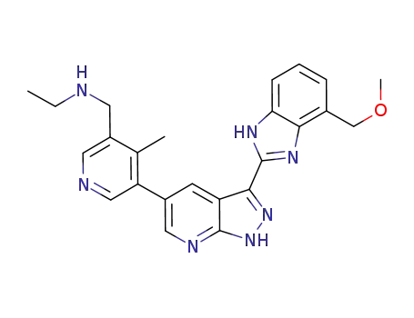 ethyl-{5-[3-(4-methoxymethyl-1H-benzoimidazol-2-yl)-1H-pyrazolo[3,4-b]pyridin-5-yl]-4-methyl-pyridin-3-ylmethyl}-amine