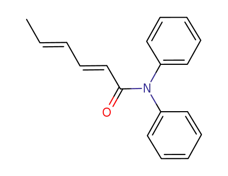 Molecular Structure of 61859-44-7 (2,4-Hexadienamide, N,N-diphenyl-, (E,E)-)