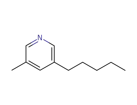 Molecular Structure of 112945-08-1 (Pyridine, 3-methyl-5-pentyl-)