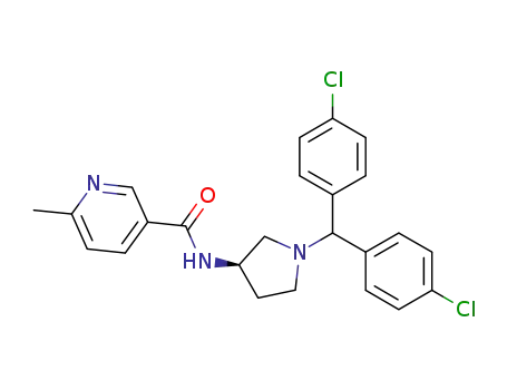 (3R)-1-[bis-(4-chlorophenyl)methyl]-3-[(6-methylnicotinoyl)amino]pyrrolidine
