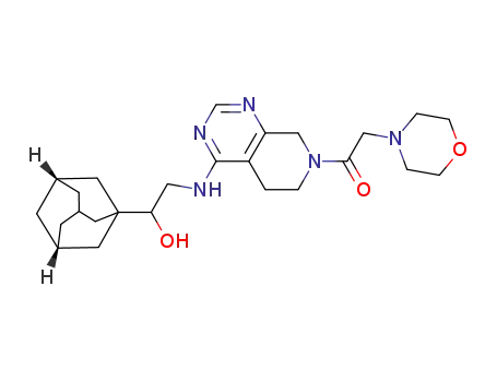 1-[4-(2-adamantan-1-yl-2-hydroxy-ethylamino)-5,8-dihydro-6H-pyrido[3,4-d]pyrimidin-7-yl]-2-morpholin-4-yl-ethanone