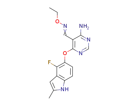 4-amino-6-(4-fluoro-2-methyl-1H-indol-5-yloxy)-pyrimidine-5-carbaldehyde O-ethyl-oxime