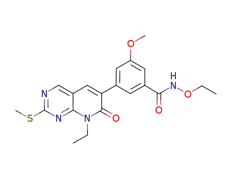 N-ethoxy-3-(8-ethyl-2-methylsulfanyl-7-oxo-7,8-dihydro-pyrido[2,3-d]pyrimidin-6-yl)-5-methoxy-benzamide