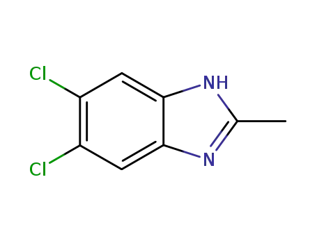 Molecular Structure of 6478-79-1 (5,6-Dichloro-2-methylbenzimidazole)