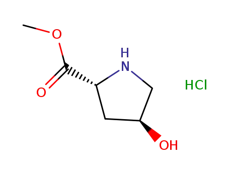 Molecular Structure of 481704-21-6 ((2S,4R)-methyl 4-hydroxypyrrolidine-2-carboxylate hydrochloride)