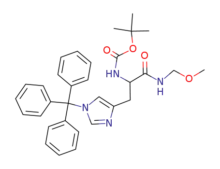 [1-(Methoxy-methyl-carbamoyl)-2-(1-trityl-1H-imidazol-4-yl)-ethyl]-carbamic acid tert-butyl ester