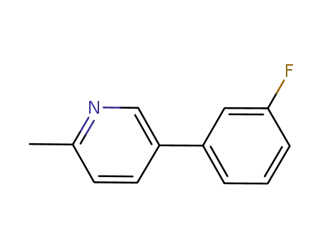 Molecular Structure of 713143-67-0 (5-(3-Fluorophenyl)-2-methyl-pyridin)