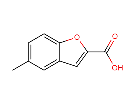 Molecular Structure of 10242-09-8 (5-METHYL-BENZOFURAN-2-CARBOXYLIC ACID)