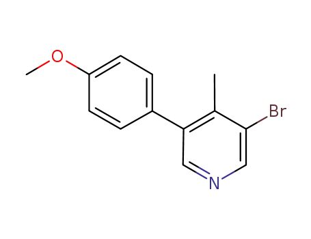 3-bromo-5-(4-methoxyphenyl)-4-methylpyridine