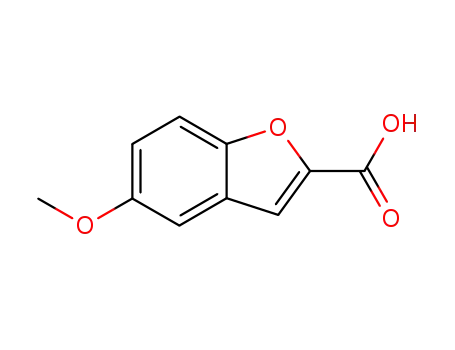 Molecular Structure of 10242-08-7 (5-Methoxybenzofuran-2-carboxylic acid)