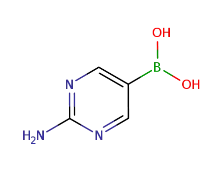 Molecular Structure of 936250-22-5 (2-Amino-pyrimidine-5-boronic acid)