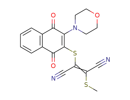 methylsulfanyl-(3-morpholin-4-yl-1,4-dioxo-1,4-dihydro-naphthalen-2-ylsulfanyl)-butenedinitrile