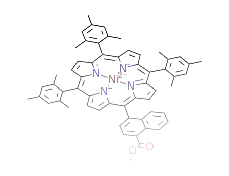(5-(4-carbomethoxynaphth-1-yl)-10,15,20-tris(2,4,6-trimethylphenyl)porphyrin-2H)Ni