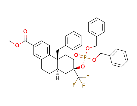 (4βS,7R,8αR)-methyl 4β-benzyl-7-(bis(benzyloxy)phosphoryloxy)-7-(trifluoromethyl)-4β,5,6,7,8,8α,9,10-octahydrophenanthrene-2-carboxylate