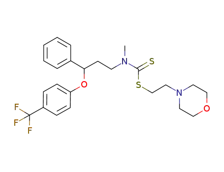 N-methyl-3-phenyl-3-[4-(trifluoromethyl)-phenoxy]-propylamine carbodithioic acid S-[2-morpholino-ethyl] ester