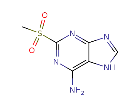 Molecular Structure of 7357-53-1 (2-(methylsulfonyl)-5H-purin-6-amine)