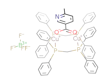 [Cu2(bis(diphenylphosphino)methane)2(6-methyl-3-pyridylcarboxylato)][BF4]