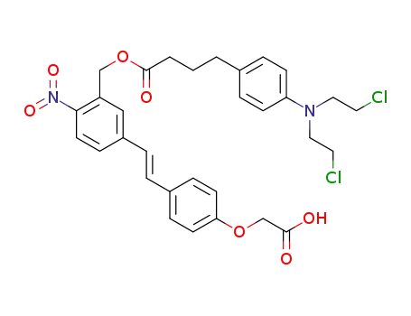 (E)-2-(4-(3-(((4-(4-(bis(2-chloroethyl)amino)phenyl)butanoyl)oxy)methyl)-4-nitrostyryl)phenoxy)acetic acid