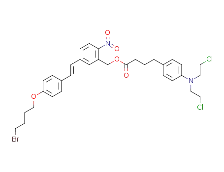 (E)-5-(4-(4-bromobutoxy)styryl)-2-nitrobenzyl 4-(4-(bis(2-chloroethyl)amino)phenyl)butanoate