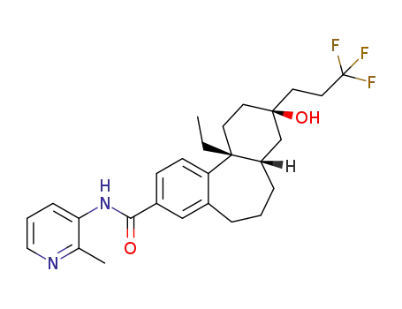 (7aSR,9SR,11aRS)-11a-ethyl-9-hydroxy-9-(3,3,3-trifluoro-propyl)-6,7,7a,8,9,10,11,11a-octahydro-5H-dibenzo[a,c]cycloheptene-3-carboxylic acid (2-methyl-pyridin-3-yl)-amide