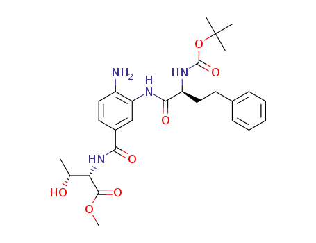 (2S,3R)-methyl 2-(4-amino-3-((S)-2-(tert-butoxycarbonylamino)-4-phenylbutanamido) benzamido)-3-hydroxybutanoate