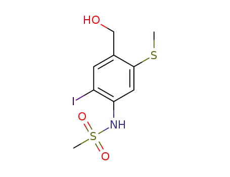 N-(4-(hydroxymethyl)-2-iodo-5-(methylthio)phenyl)methanesulfonamide
