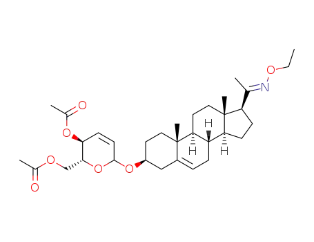 ((2R,3S)-3-acetoxy-6-((3S,10R,13S,17S)-17-((E)-1-(ethoxyimino)ethyl)-10,13-dimethyl-2,3,4,7,8,9,10,11,12,13,14,15,16,17-tetradecahydro-1H-cyclopenta[a]phenanthren-3-yloxy)-3,6-dihydro-2H-pyran-2-yl)methyl acetate