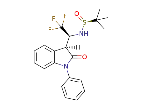 (S)-2-methyl-N-((S)-2,2,2-trifluoro-1-((S)-2-oxo-1-phenylindolin-3-yl)ethyl)propane-2-sulfinamide