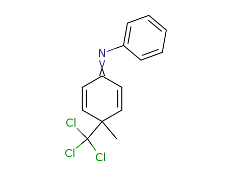 Molecular Structure of 51590-71-7 (Benzenamine,
N-[4-methyl-4-(trichloromethyl)-2,5-cyclohexadien-1-ylidene]-)