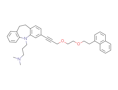 N,N-dimethyl-3-(3-(3-(2-(2-(naphthalene-1-yl)ethoxy)ethoxy)prop-1-yn-1-yl)-10,11-dihydro-5H-dibenzo[b,f]azepine-5-yl)propane-1-amine