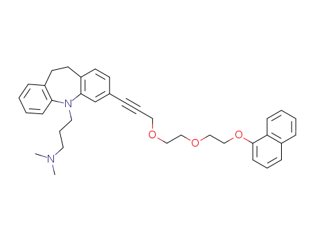 N,N-dimethyl-3-(3-(3-(2-(2-(naphthalene-1-yloxy)ethoxy)ethoxy)prop-1-yn-1-yl)-10,11-dihydro-5H-dibenzo[b,f]azepine-5-yl)propane-1-amine