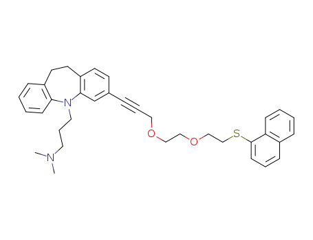 N,N-dimethyl-3-(3-(3-(2-(2-(naphthalene-1-ylthio)ethoxy)ethoxy)prop-1-yn-1-yl)-10,11-dihydro-5H-dibenzo[b,f]azepine-5-yl)propane-1-amine