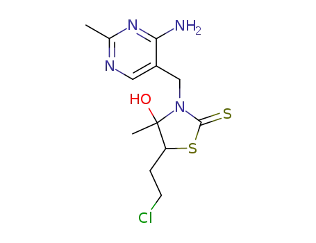 3-(4-amino-2-methyl-pyrimidin-5-ylmethyl)-5-(2-chloro-ethyl)-4-hydroxy-4-methyl-thiazolidine-2-thione