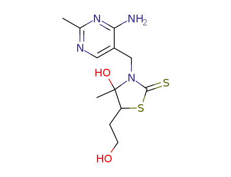 3-(4-amino-2-methyl-pyrimidin-5-ylmethyl)-4-hydroxy-5-(2-hydroxy-ethyl)-4-methyl-thiazolidine-2-thione