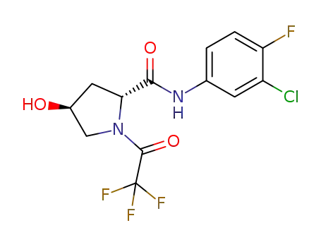 (2R,4S)-N-(3-chloro-4-fluorophenyl)-4-hydroxy-1-(2,2,2-trifluoroacetyl)pyrrolidine-2-carboxamide