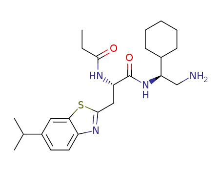 (S)-N-((S)-2-amino-1-cyclohexylethyl)-3-(6-isopropylbenzo[d]thiazol-2-yl)-2-propionamidopropanamide