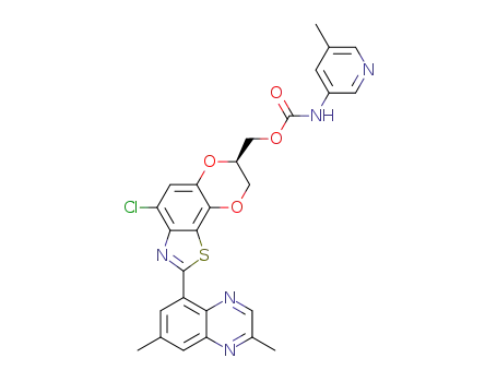 (R)-(4-chloro-2-(2,7-dimethylquinoxalin-5-yl)-7,8-dihydro-[1,4]dioxino[2',3':3,4]benzo[1,2-d]thiazol-7-yl)methyl (5-methylpyridin-3-yl)carbamate