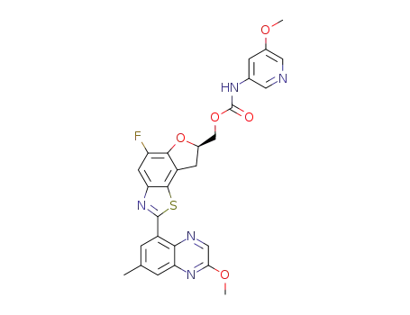 (R)-(5-fluoro-2-(2-methoxy-7-methylquinoxalin-5-yl)-7,8-dihydrobenzofuro[5,4-d]thiazol-7-yl)methyl (5-methoxypyridin-3-yl)carbamate