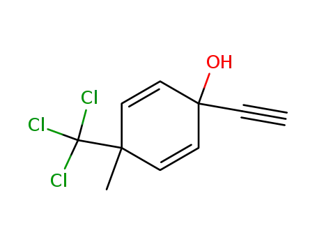1-ethynyl-4-methyl-4-trichloromethyl-cyclohexa-2,5-dienol