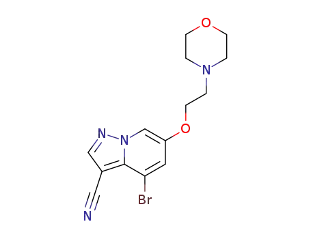 4-bromo-6-(2-morpholinoethoxy)pyrazolo[1,5-a]pyridine-3-carbonitrile