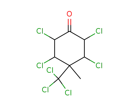2,3,5,6-tetrachloro-4-methyl-4-trichloromethyl-cyclohexanone