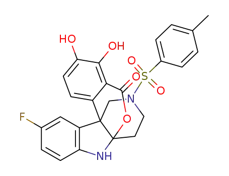 (6a)‐10‐fluoro‐3,4‐dihydroxy‐13‐tosyl‐5H,7H‐6a,11b‐(ethanoiminomethano)isochromeno[3,4‐b]indol‐5‐one