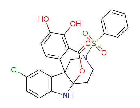 (6a,11b)‐10‐chloro‐3,4‐dihydroxy‐13‐(phenylsulfonyl)‐5H,7H‐6a,11b‐(ethanoiminomethano)isochromeno[3,4‐b]indol‐5‐one