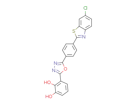 3-(5-(4-(6-chlorobenzo[d]thiazol-2-yl)phenyl)-1,3,4-oxadiazol-2-yl)benzene-1,2-diol